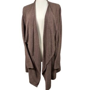 Barefoot Dreams Bamboo Chic Lite Cardigan Wrap Brown S/M Cozy‎ Lounge